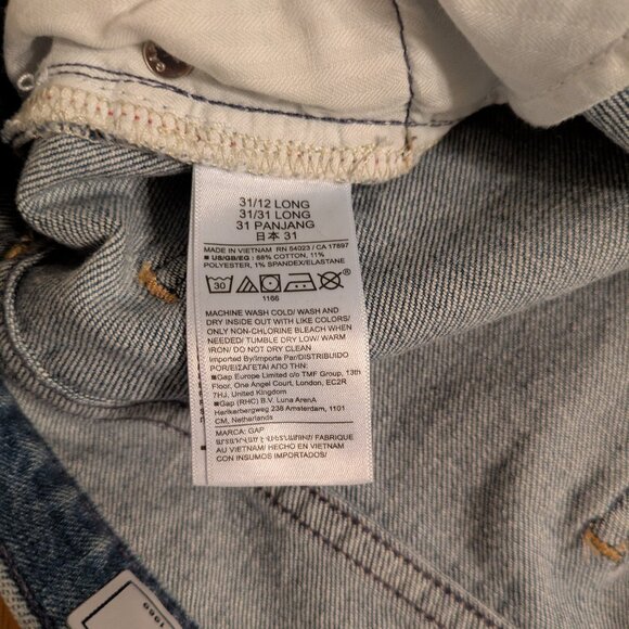Gap 90s Straigh High Rise Jeans 31/12L - Picture 4 of 6